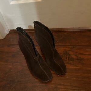 Franco Sarto Dark Brown Heeled Boots